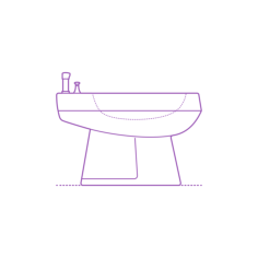 Fixtures Bidets Kohler San Tropez Bidet Stencil Svg Design File, Free Vectors File